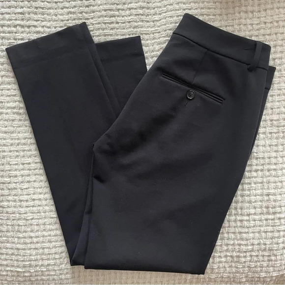 Vince black stretch cotton midrise slim trouser pants ‎ 2 - Picture 3 of 6
